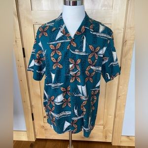 Kolekole Cotton Hawaiian shirt. Rare vintage . Made in Hawaii USA Excellent XL